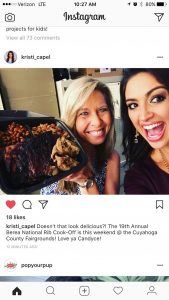 Kristi Capel promotes Berea Rib on Instagram