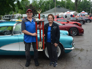 Dennis and Joyce by their award winning Corvette