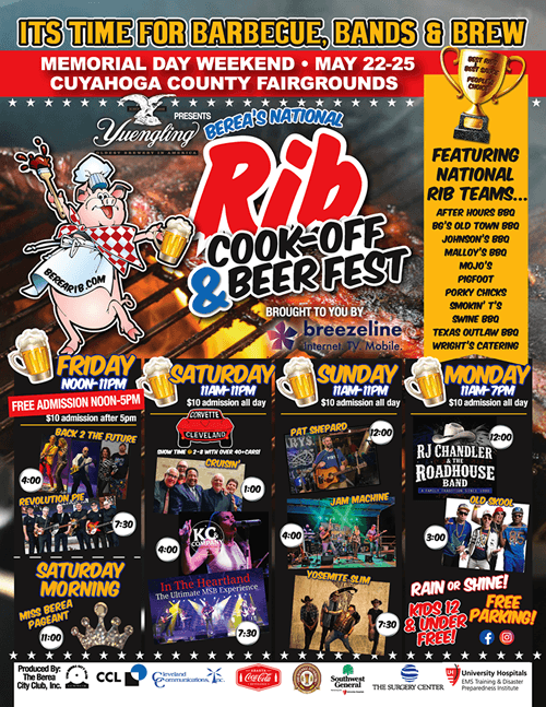Che Rib Poster 2026 Berea Rib Promotional Poster - Berea's National Rib Cook-Off