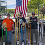 Left to Right: BG’s Old Town BBQ, Kevin Gift of PigFoot BBQ and Damian Riffle of  MoJo’s Famous BBQ
